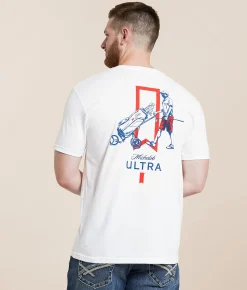 JEDCo Michelob Ultra Sunday Funday T-Shirt White New