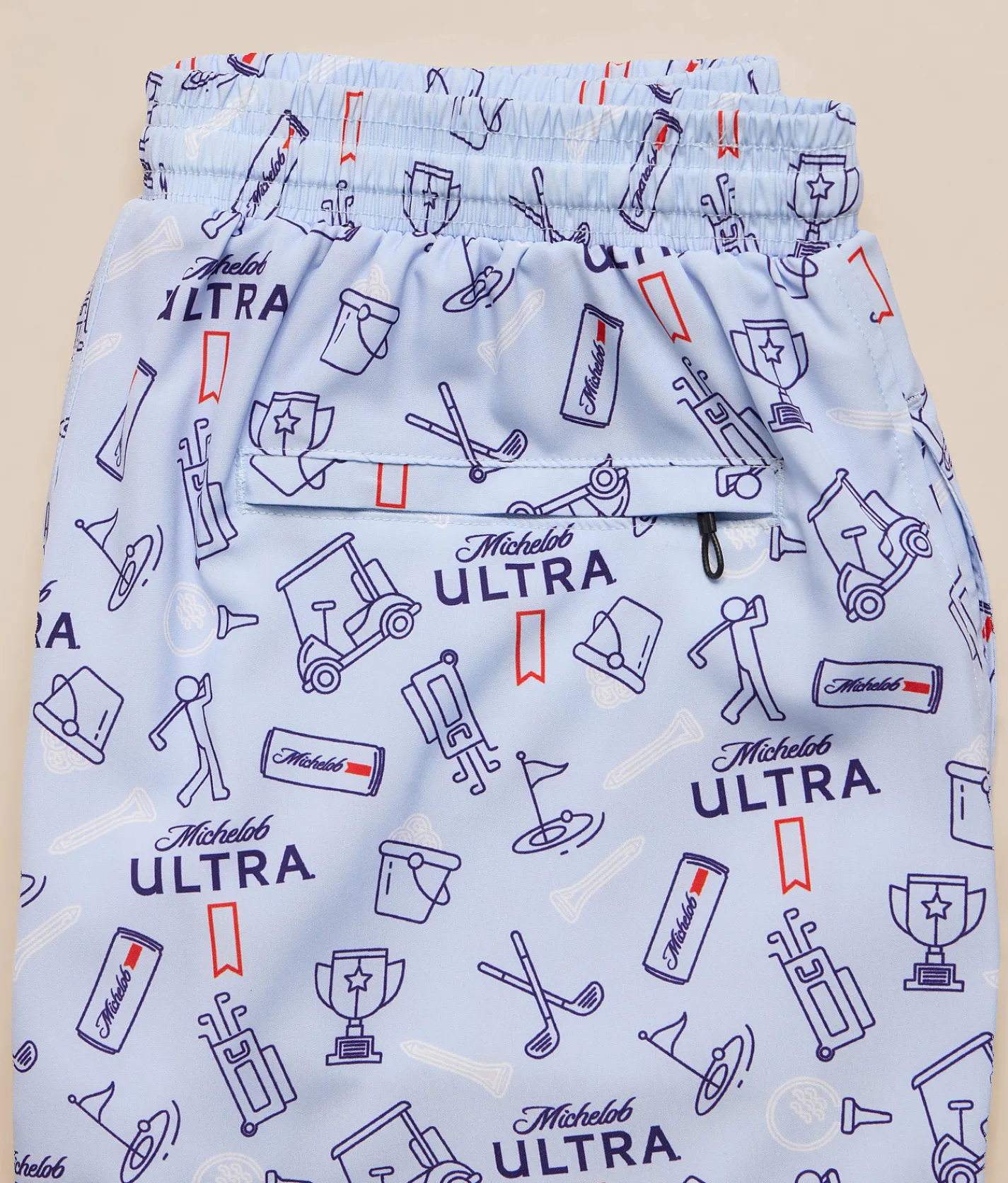 Bottoms|Swimwear | Tropical Bros. Michelob Ultra Swim Trunks Blue