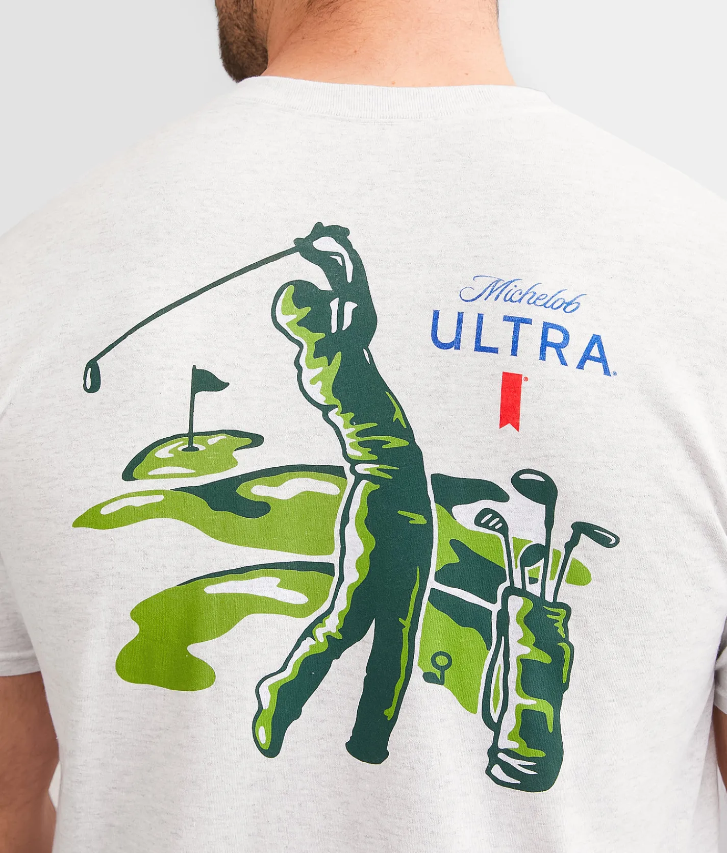 Brew City Michelob Ultra Teed Off T-Shirt Ash Outlet