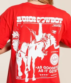Tops | Bravado Midland Oversized Band T-Shirt Red