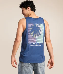 Tops | Hurley Midnight Palm Tank Top Abyss