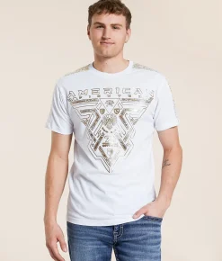 American Fighter Midnight Panel T-Shirt White Discount