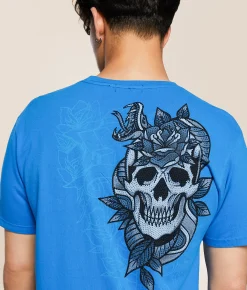 Affliction Midnight Poison T-Shirt Snorkel Blue Outlet