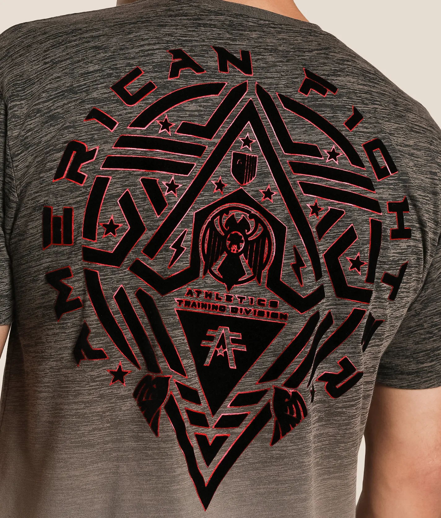 Tops|Graphic T-Shirts | American Fighter Midnight T-Shirt Taupe Lt Grey