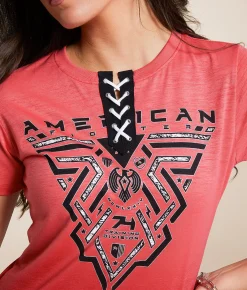 American Fighter Midnight T-Shirt Calypso Coral Teaberry Hot