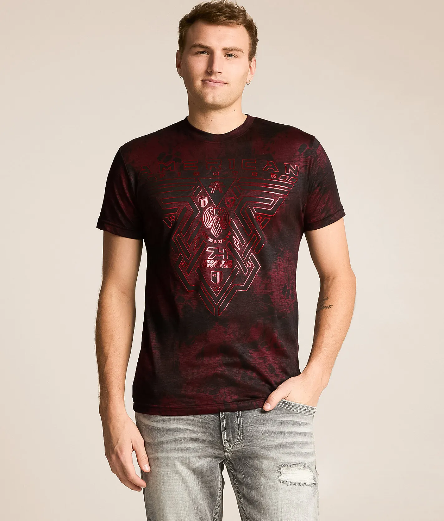 American Fighter Midnight T-Shirt Cherry Black Hot