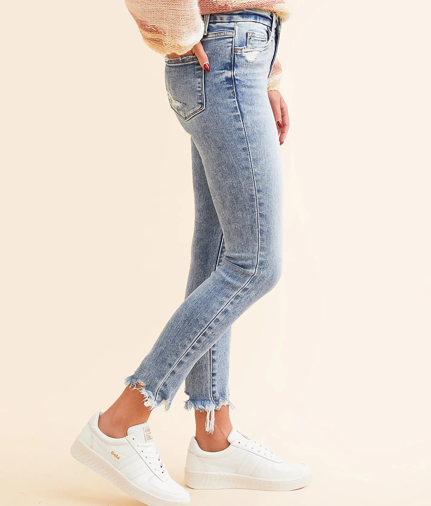 Flying Monkey Mid-Rise Ankle Skinny Stretch Jean Glamorize Discount