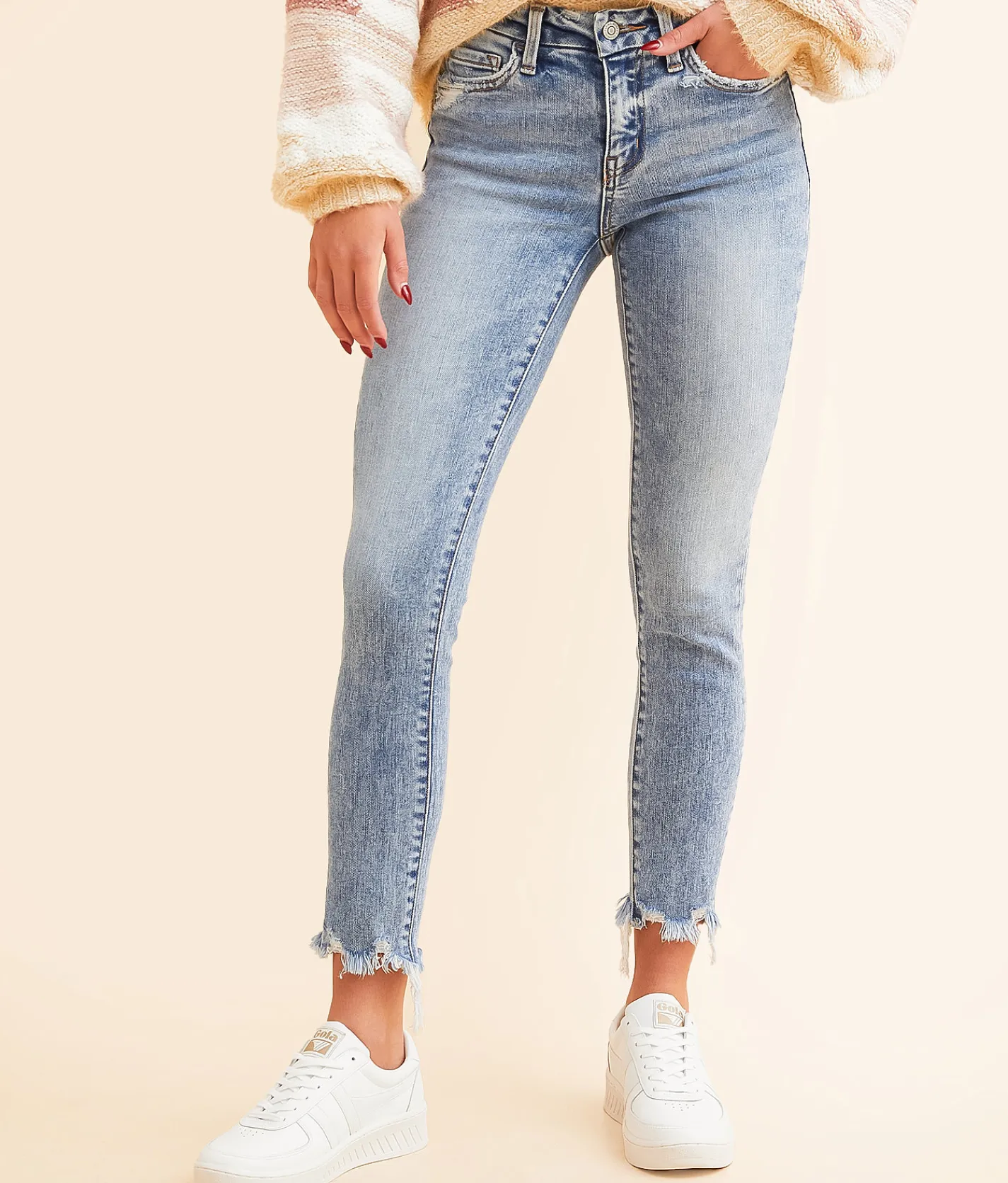 Flying Monkey Mid-Rise Ankle Skinny Stretch Jean Glamorize Discount