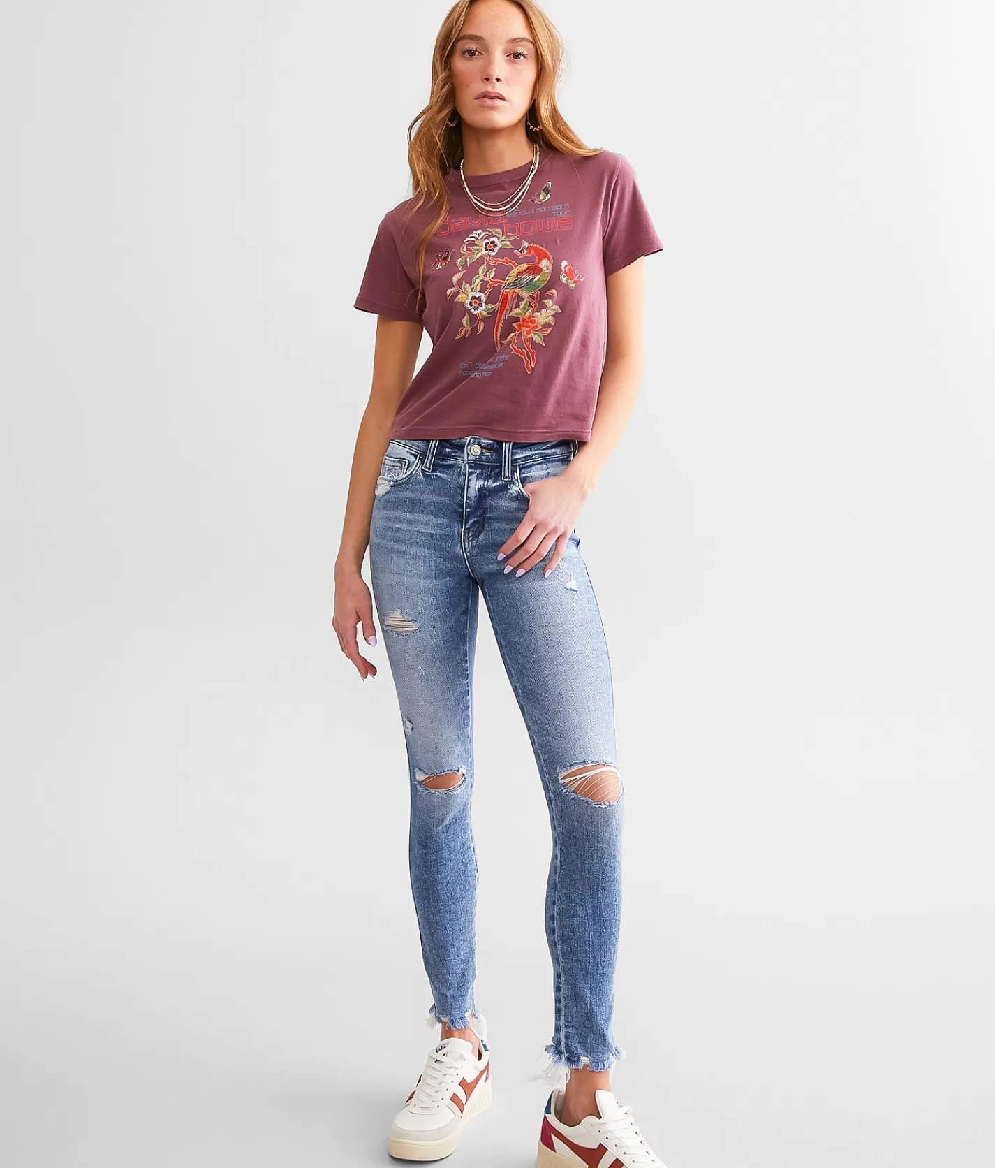 Jeans|Bottoms | Flying Monkey Mid-Rise Ankle Skinny Stretch Jean Metal Moon