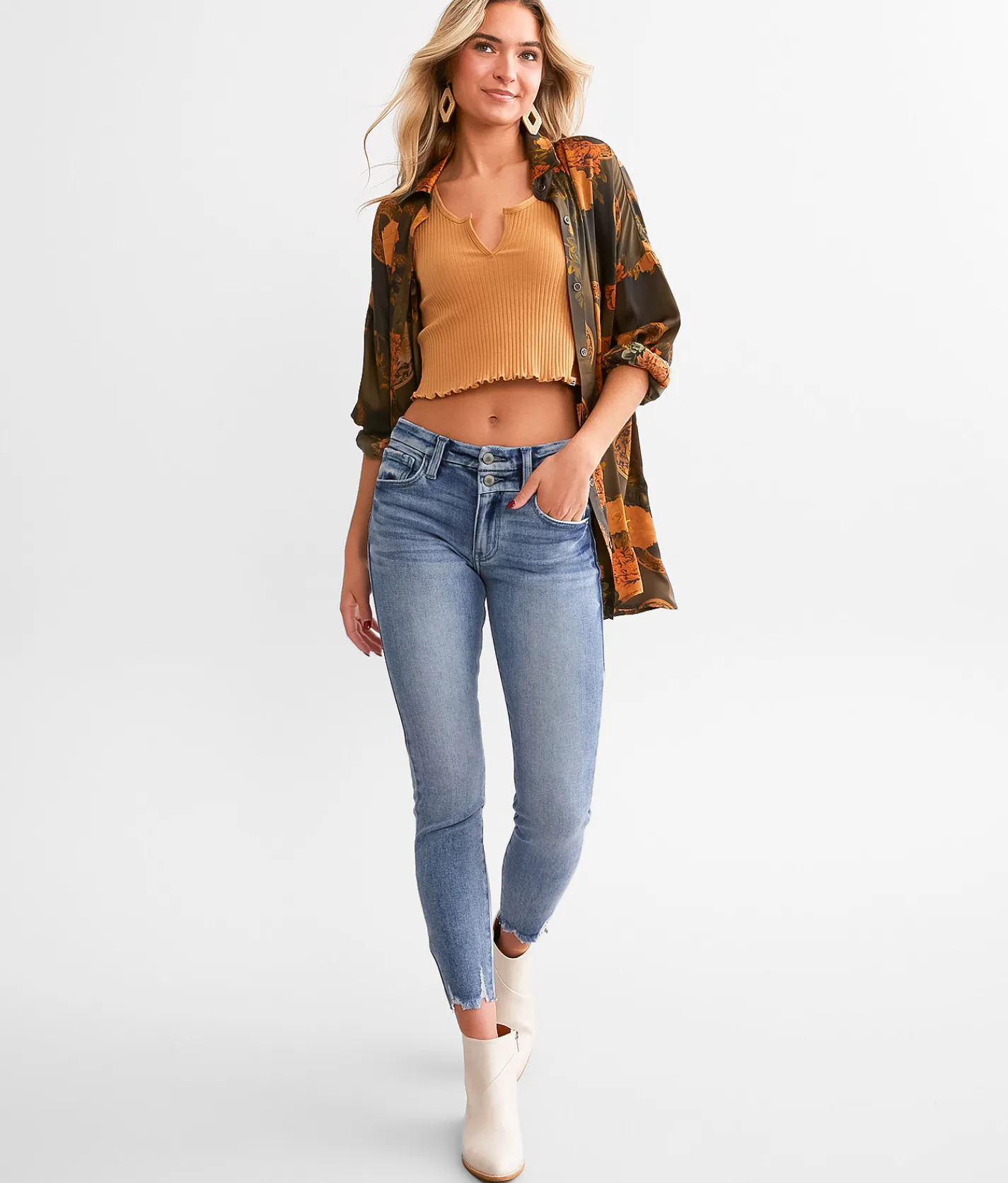 KanCan Signature Mid-Rise Ankle Skinny Stretch Jean Mia Discount