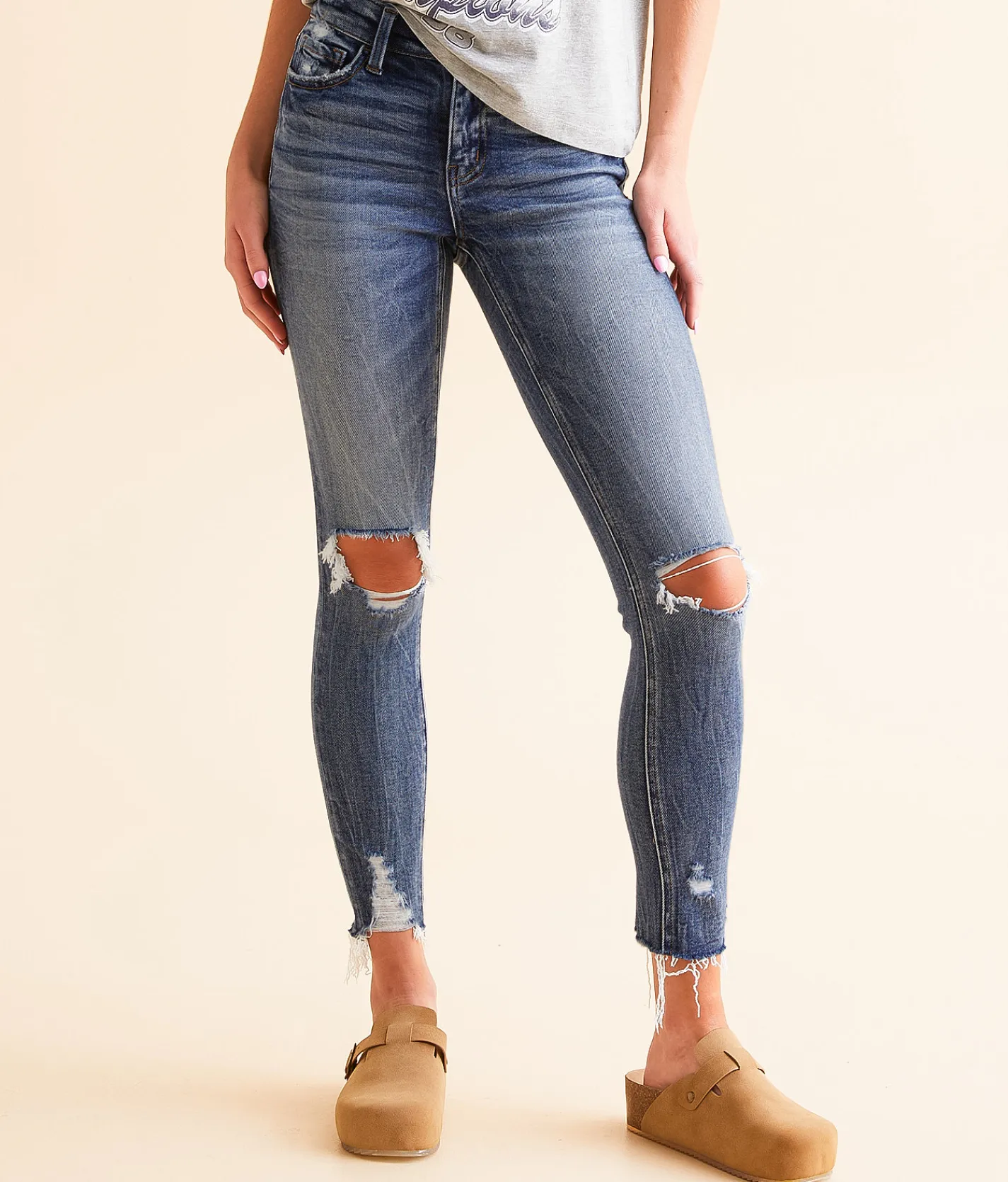 Jeans|Bottoms | Flying Monkey Mid-Rise Ankle Skinny Stretch Jean Midnight Blue