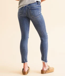Jeans|Bottoms | Flying Monkey Mid-Rise Ankle Skinny Stretch Jean Midnight Blue