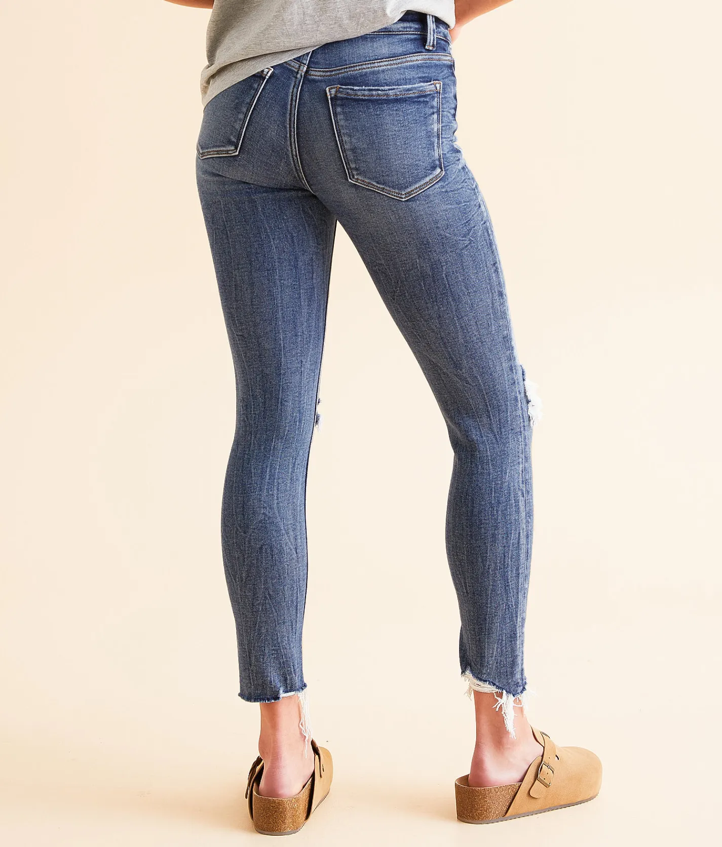Jeans|Bottoms | Flying Monkey Mid-Rise Ankle Skinny Stretch Jean Midnight Blue