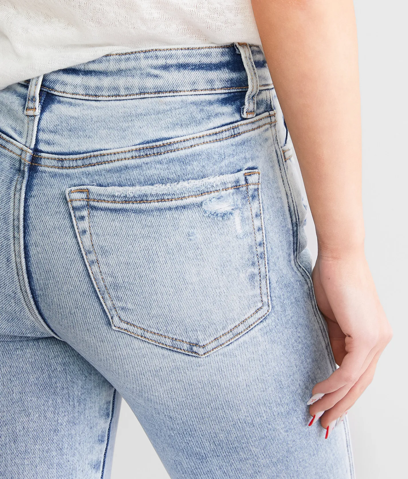 Flying Monkey Mid-Rise Ankle Skinny Stretch Jean Uphold Clearance