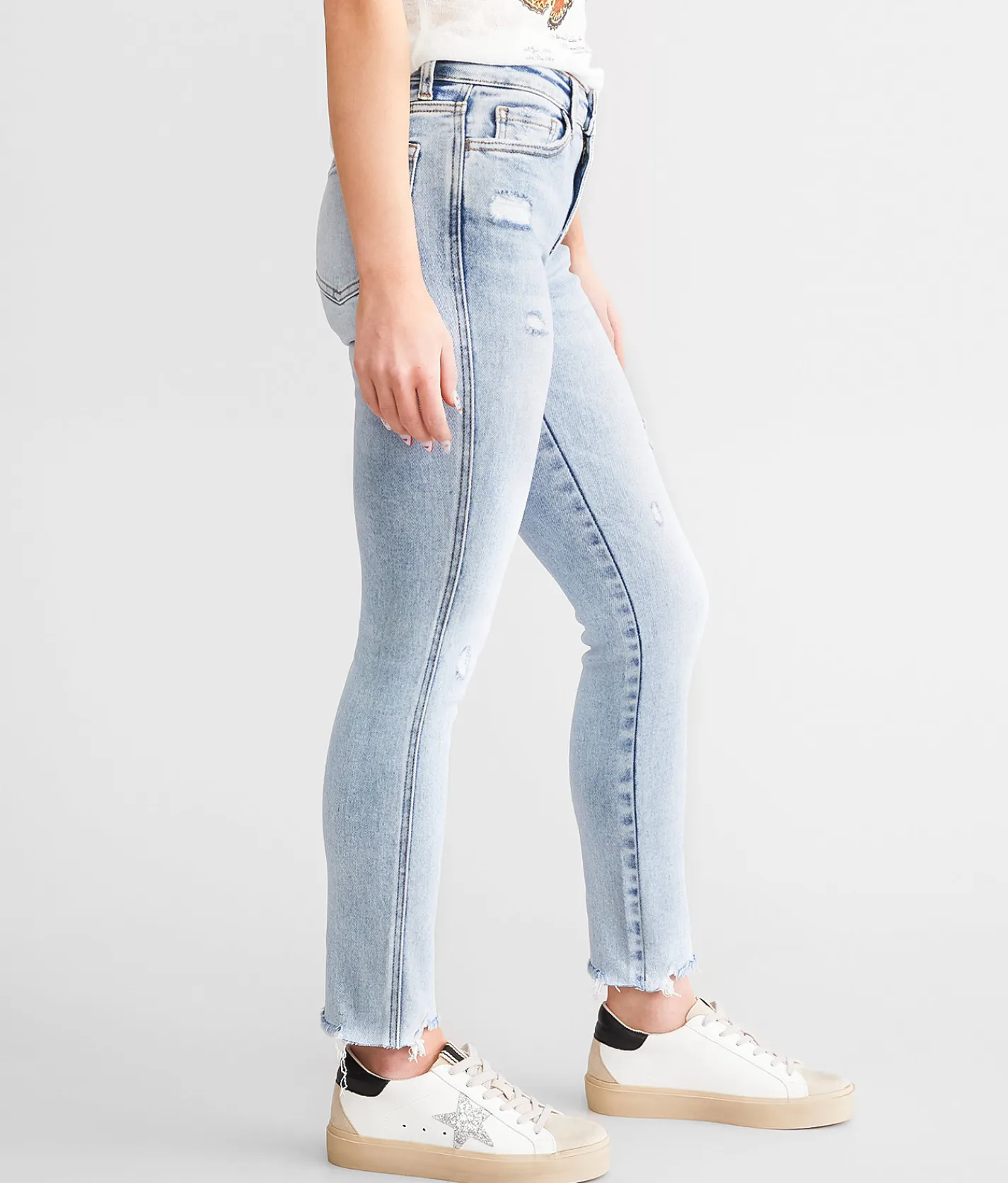 Flying Monkey Mid-Rise Ankle Skinny Stretch Jean Uphold Clearance