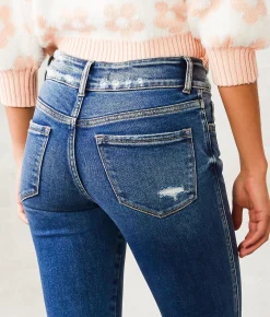 Flying Monkey Mid-Rise Ankle Skinny Stretch Jean Catmint Outlet