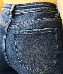 Jeans|Bottoms | Flying Monkey Mid-Rise Ankle Straight Stretch Jean Lapis