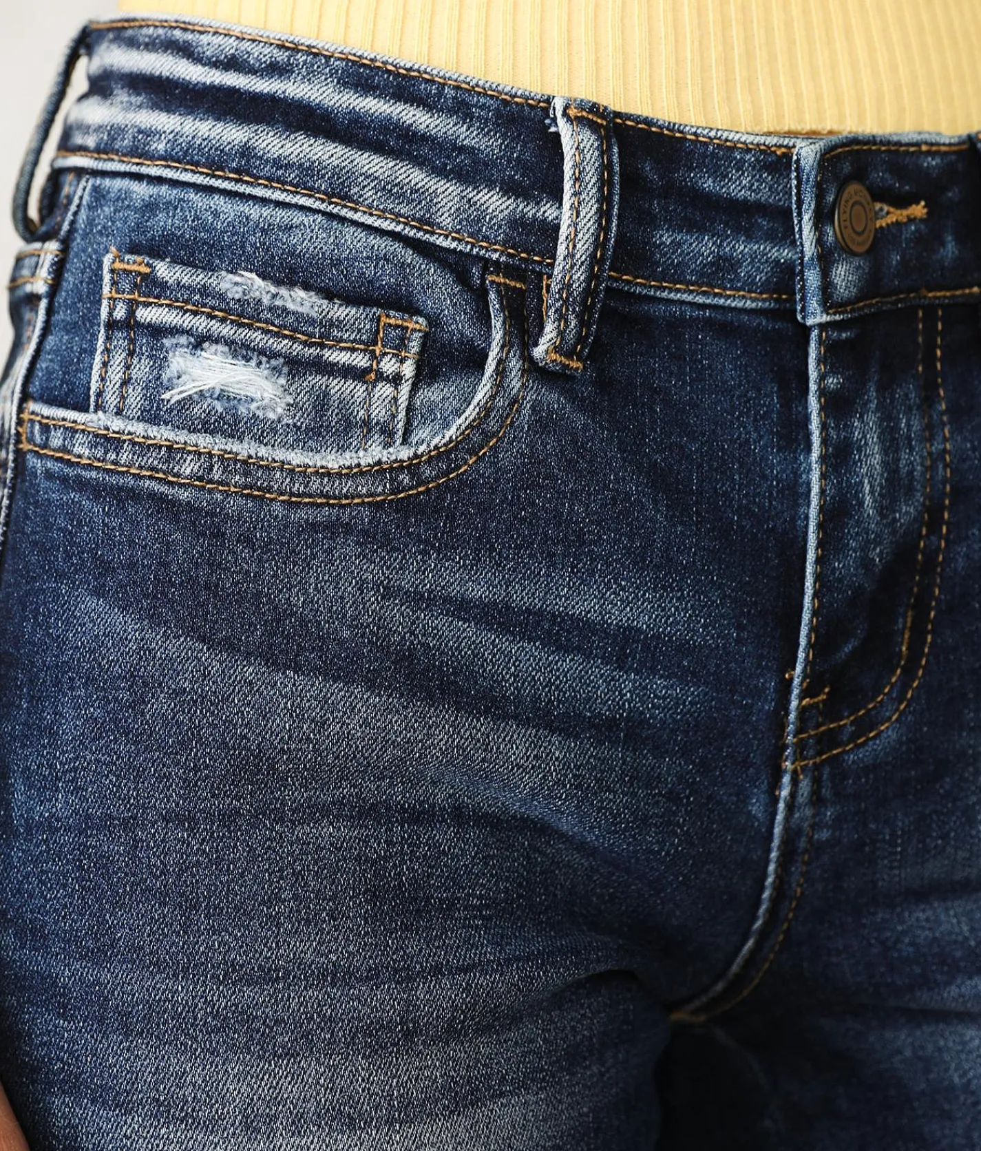 Jeans|Bottoms | Flying Monkey Mid-Rise Ankle Straight Stretch Jean Lapis
