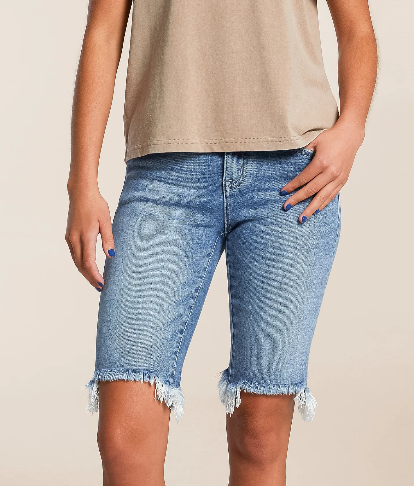 Flying Monkey Mid-Rise Bermuda Stretch Short Zestful Lustre Clearance