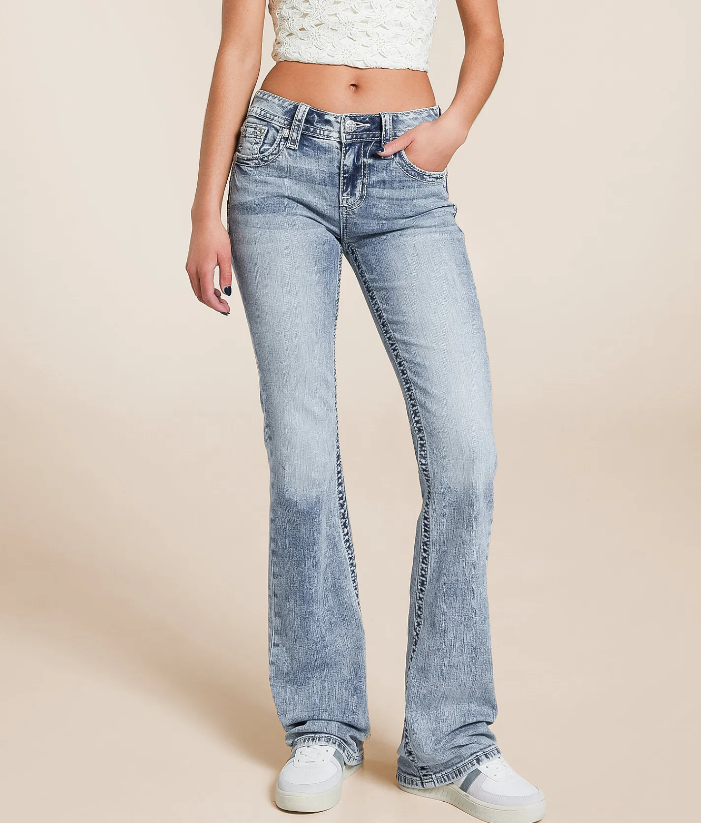 Bottoms | Miss Me Mid-Rise Boot Stretch Jean L326