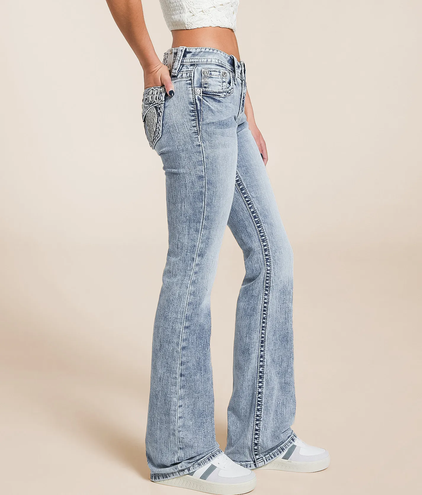 Bottoms | Miss Me Mid-Rise Boot Stretch Jean L326