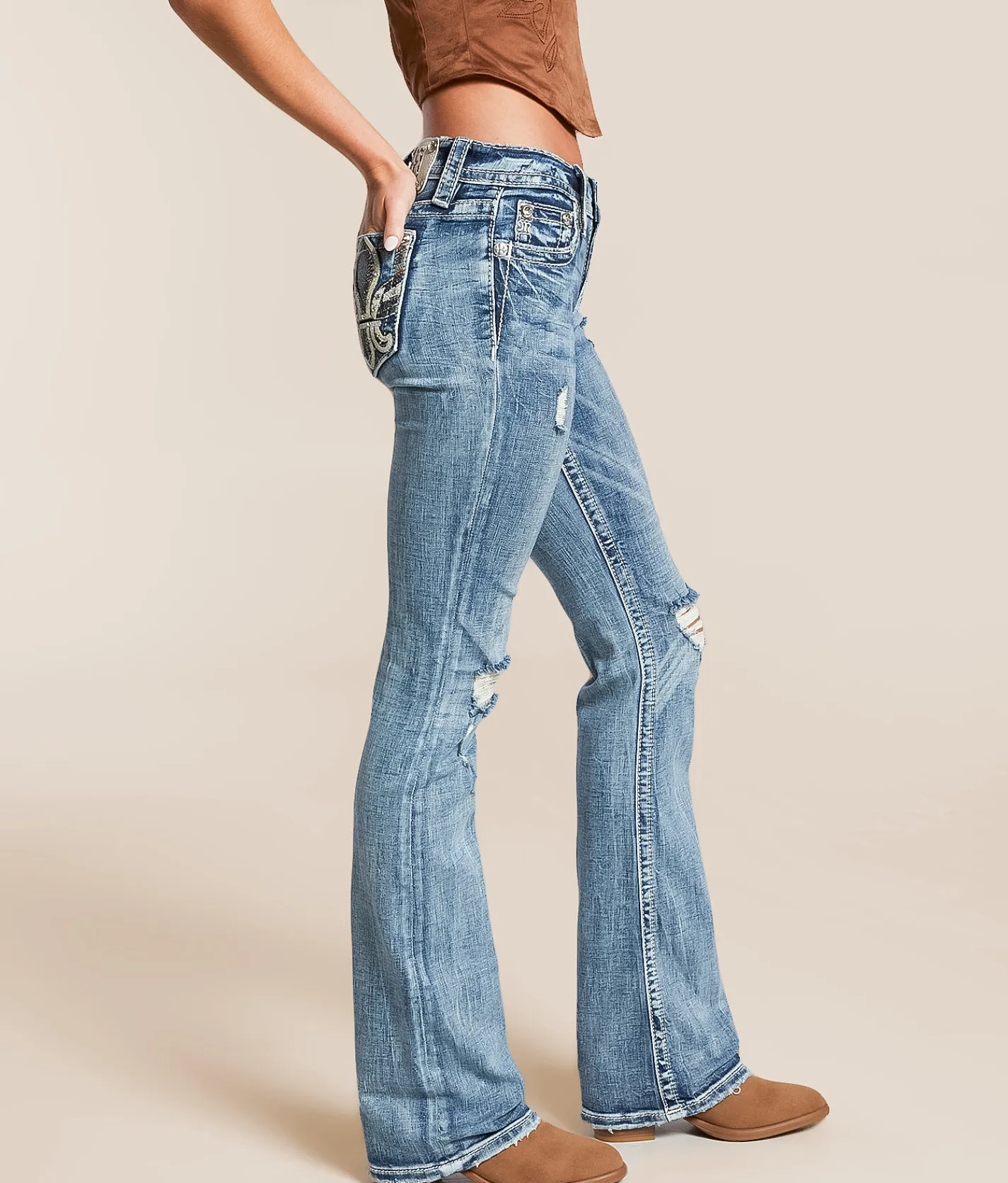 Miss Me Mid-Rise Boot Stretch Jean M819C