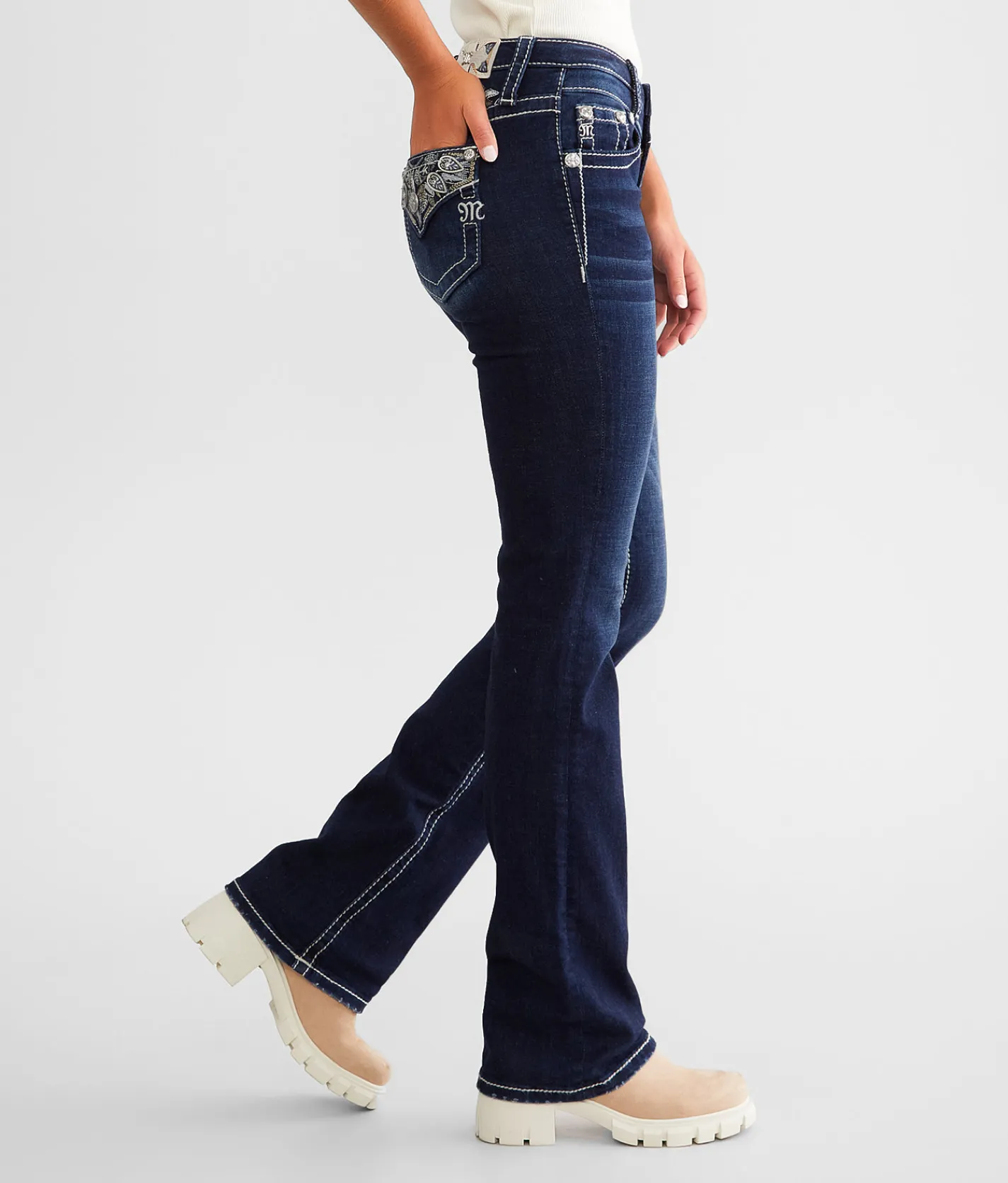 Jeans|Bottoms | Miss Me Mid-Rise Boot Stretch Jean D1012