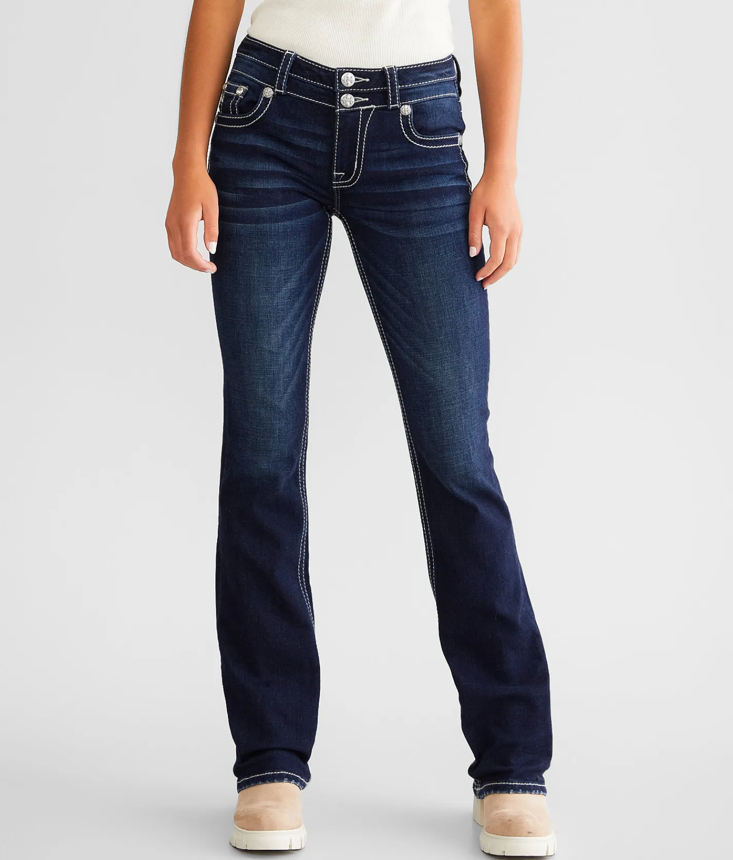 Jeans|Bottoms | Miss Me Mid-Rise Boot Stretch Jean D1012