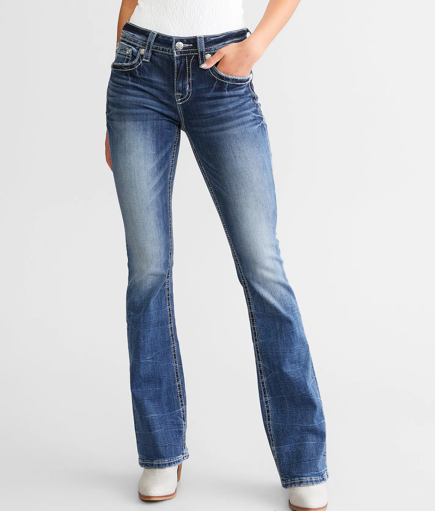 Jeans|Bottoms | Miss Me Mid-Rise Boot Stretch Jean M829