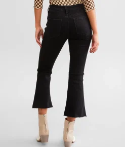 Jeans|Bottoms | Flying Monkey Mid-Rise Cropped Flare Stretch Jean Jet Black