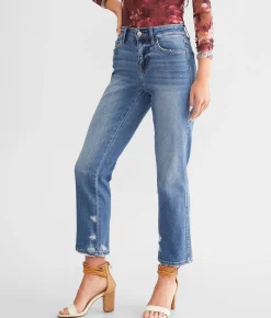 Flying Monkey Mid-Rise Cropped Straight Stretch Jean Preeminent Sale