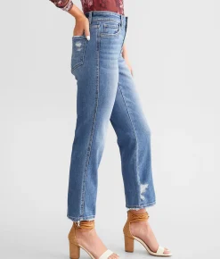 Flying Monkey Mid-Rise Cropped Straight Stretch Jean Preeminent Sale
