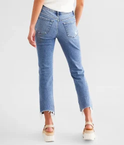 Flying Monkey Mid-Rise Cropped Straight Stretch Jean Blue Century