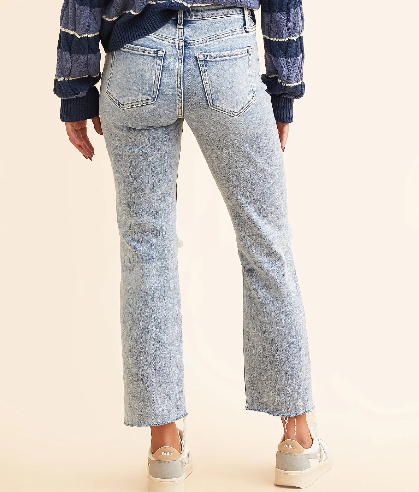 Flying Monkey Mid-Rise Cropped Straight Stretch Jean Ebb