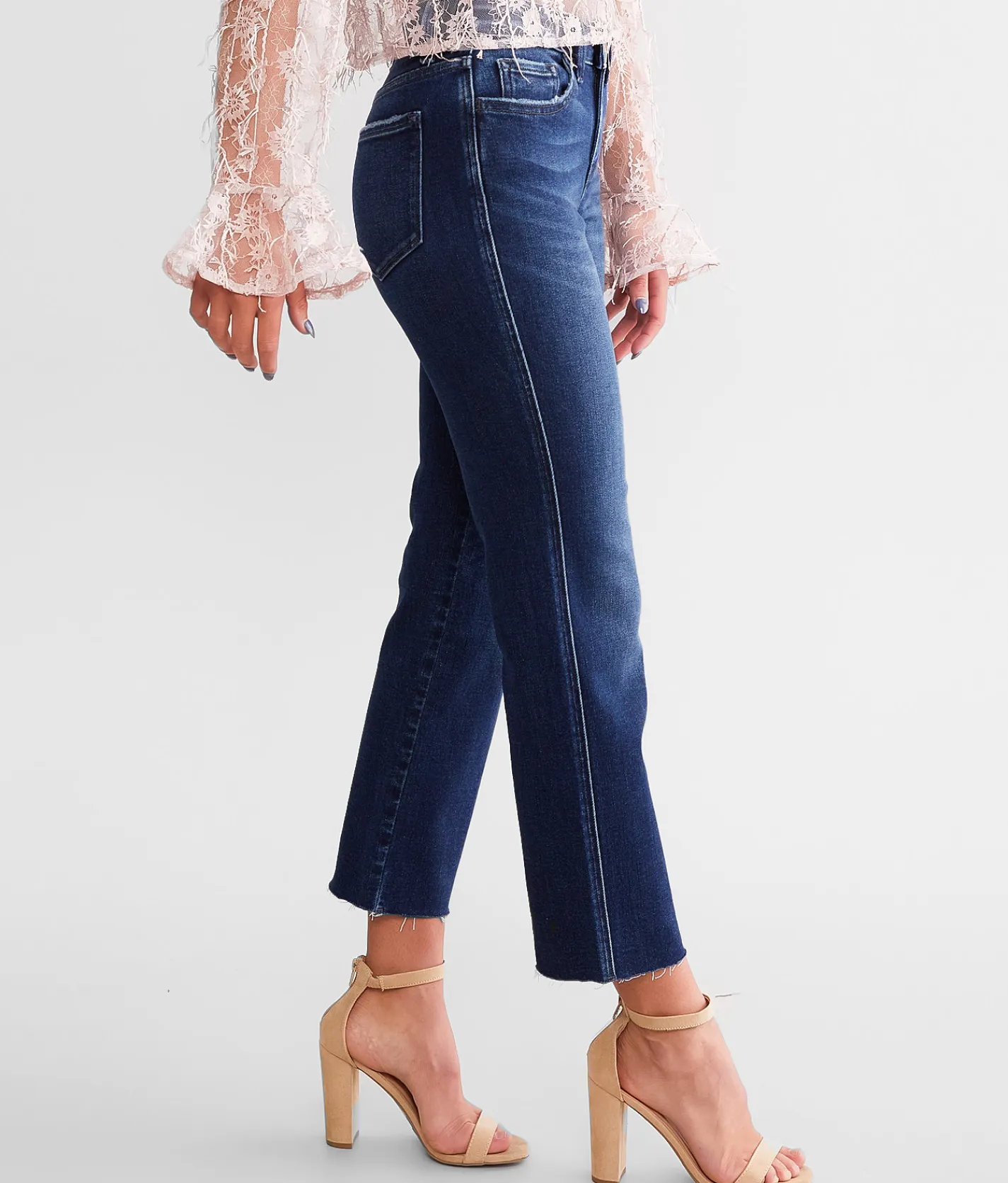 Flying Monkey Mid-Rise Cropped Straight Stretch Jean Meticulously