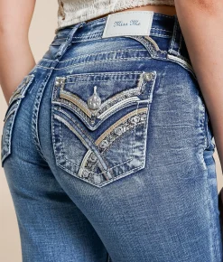 Jeans|Bottoms | Miss Me Mid-Rise Cuffed Stretch Capri Jean M874