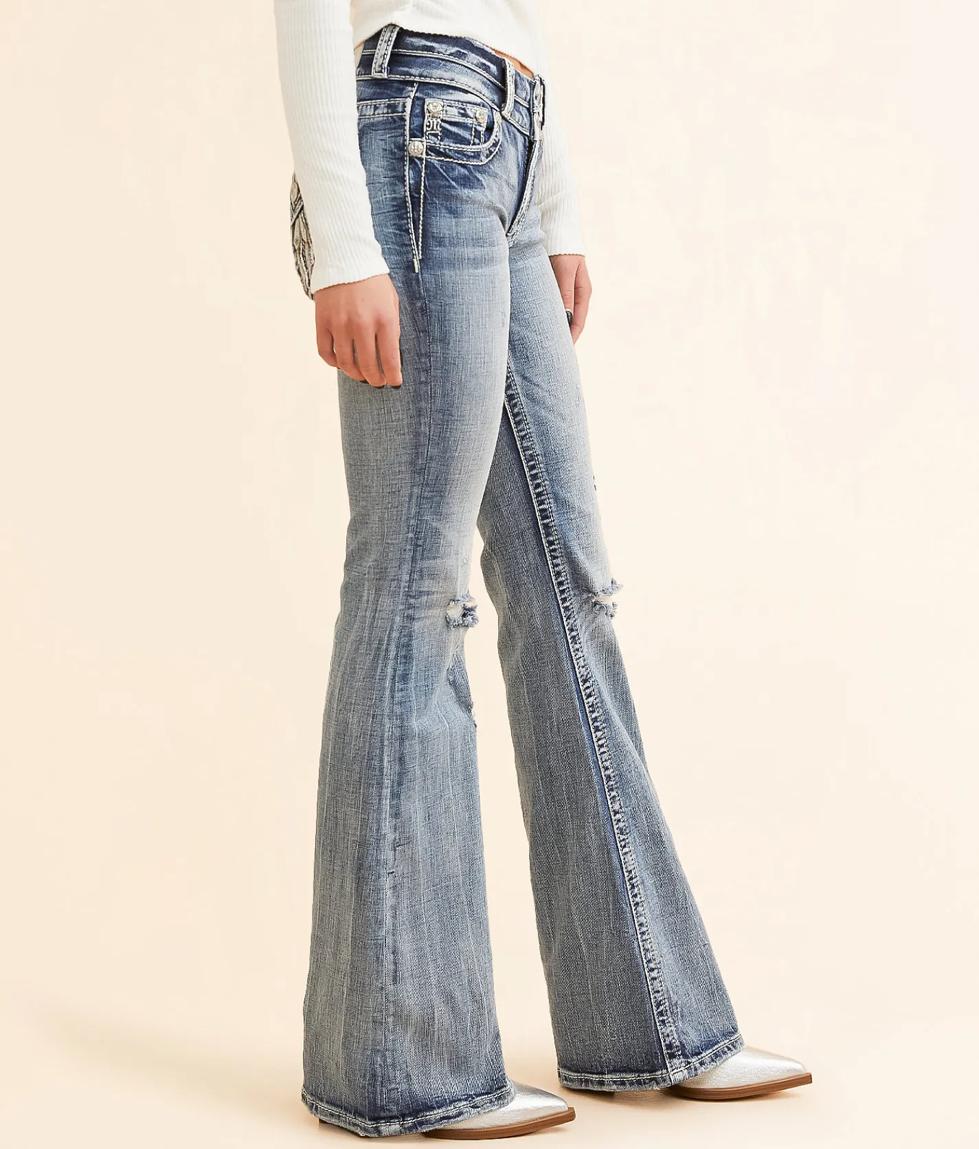 Jeans|Bottoms | Miss Me Mid-Rise Flare Stretch Jean M819C