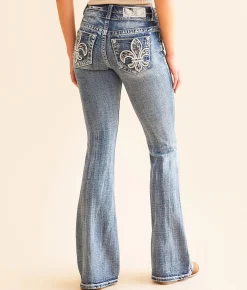 Miss Me Mid-Rise Flare Stretch Jean M819 Hot