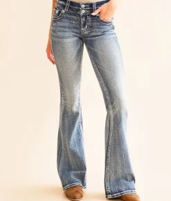 Miss Me Mid-Rise Flare Stretch Jean M819 Hot