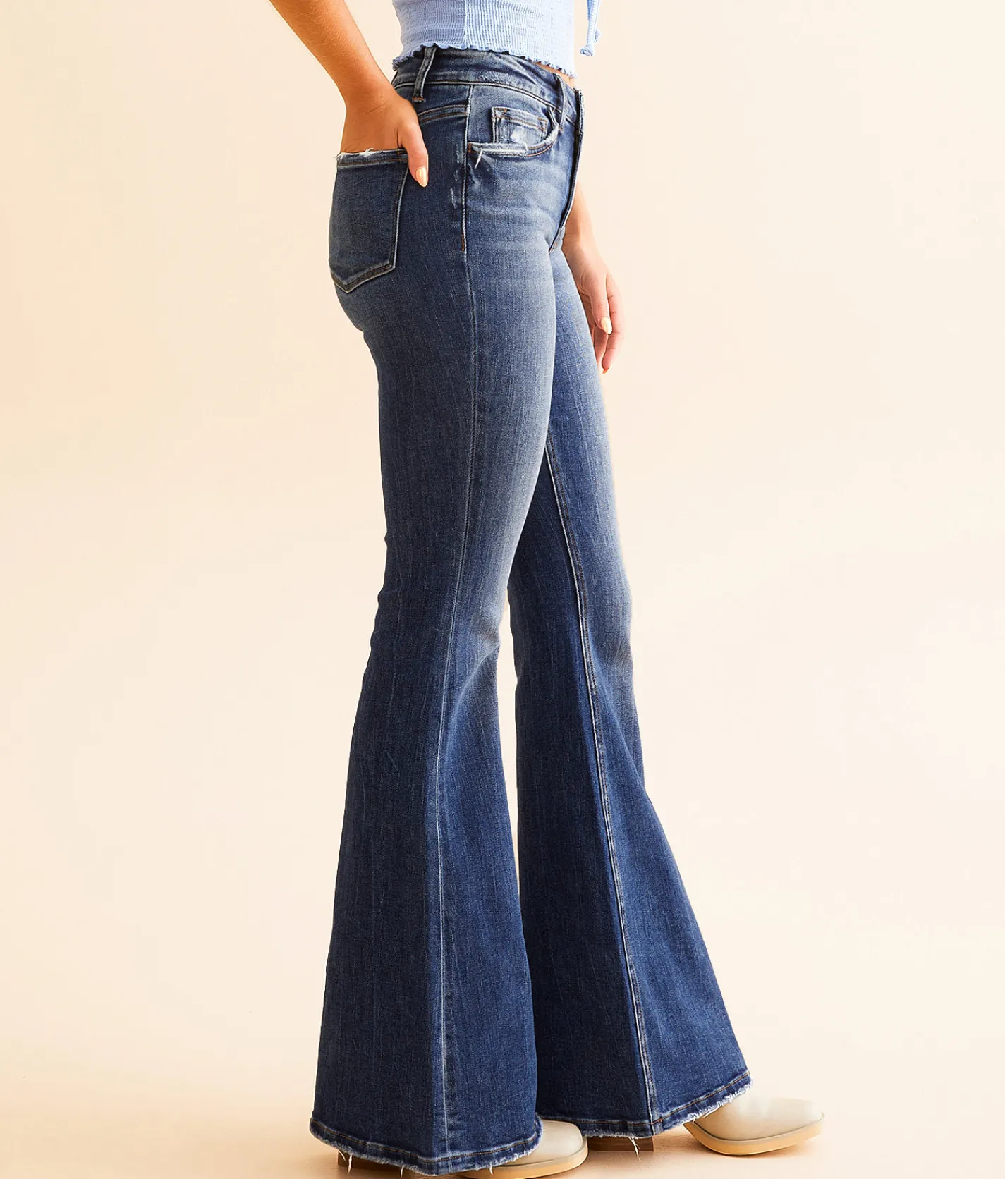 Flying Monkey Mid-Rise Flare Stretch Jean Invincible Sale