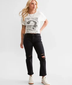 KanCan Signature Mid-Rise Relaxed Stretch Jean Washed Black Hot