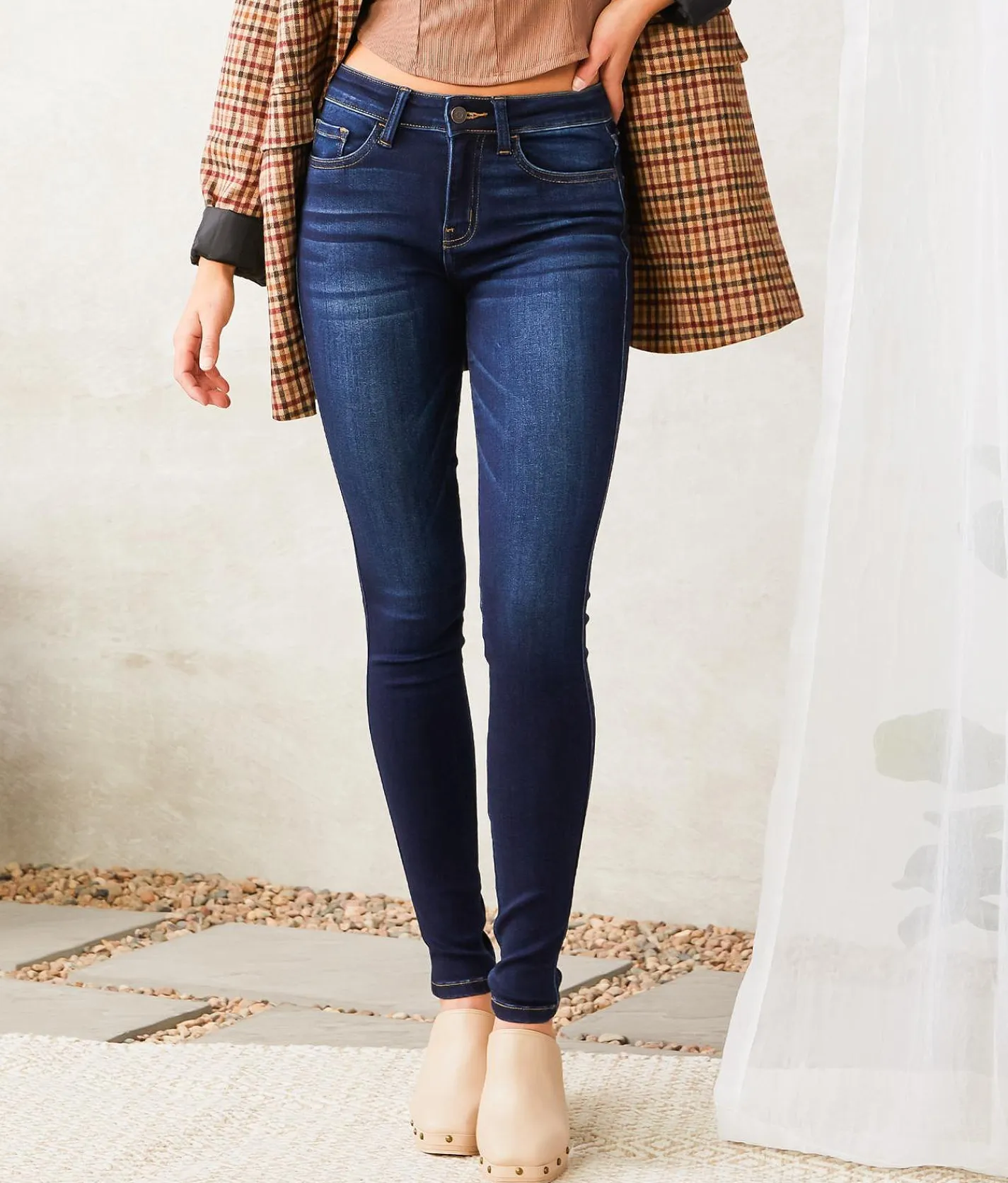 Jeans|Bottoms | Flying Monkey Mid-Rise Skinny Stretch Jean Coral Bells