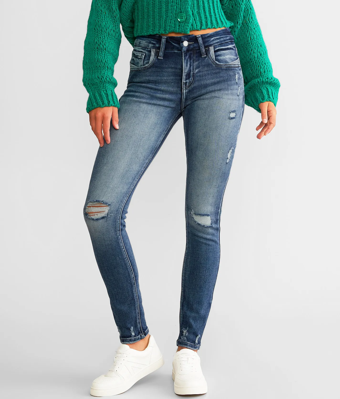 KanCan Signature Mid-Rise Skinny Stretch Jean Faith Discount