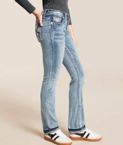 Bottoms | Miss Me Mid-Rise Straight Stretch Cuffed Jean L268
