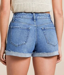 Flying Monkey Mid-Rise Stretch Cuffed Short Riptide Online