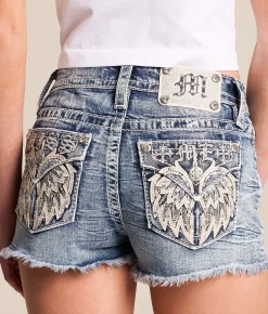 Miss Me Mid-Rise Stretch Short M383 Online