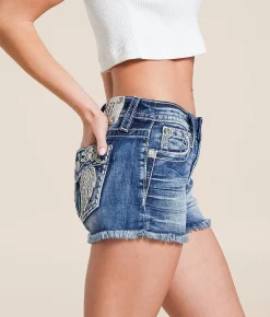 Shorts|Bottoms | Miss Me Mid-Rise Stretch Short K1336