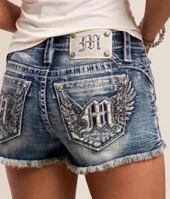 Miss Me Mid-Rise Stretch Short K1432