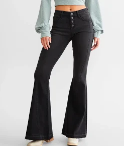 Jeans|Sale Jeans | KanCan Signature Mid-Rise Super Flare Stretch Jean Black