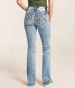 Miss Me Mid-Rise Tailored Boot Stretch Jean M1076 Clearance